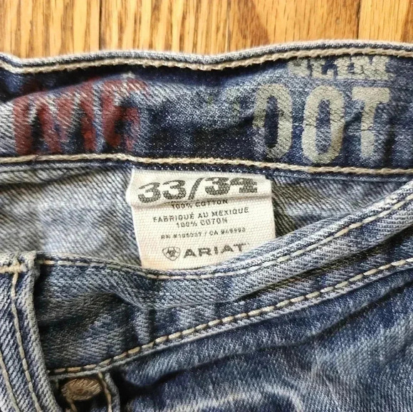 ARIAT Mens M6 Cutoff Denim Short Size 33 - Picture 2 of 5